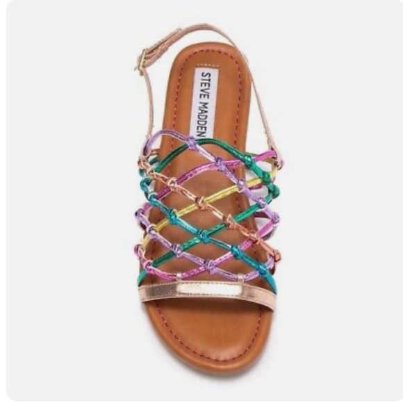 NWOT Steve Madden Multi-Color Flat Sandal - Picture 6 of 8